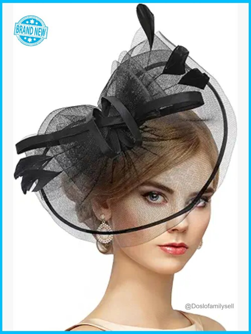 Bow Fascinator Hat for Women Tea Party Derby Hairpin Detachable Headband